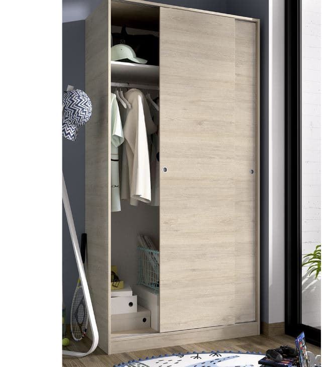 ARMARIO 100x50x204cm EN COLOR MADERA NATURAL - Imagen 1