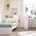 CONJUNTO CAMA CON CABEZAL Y 2 CAJONES + ESCRITORIO +ARMARIO 2 CORREDERAS Y 4 CAJONES - Imagen 1