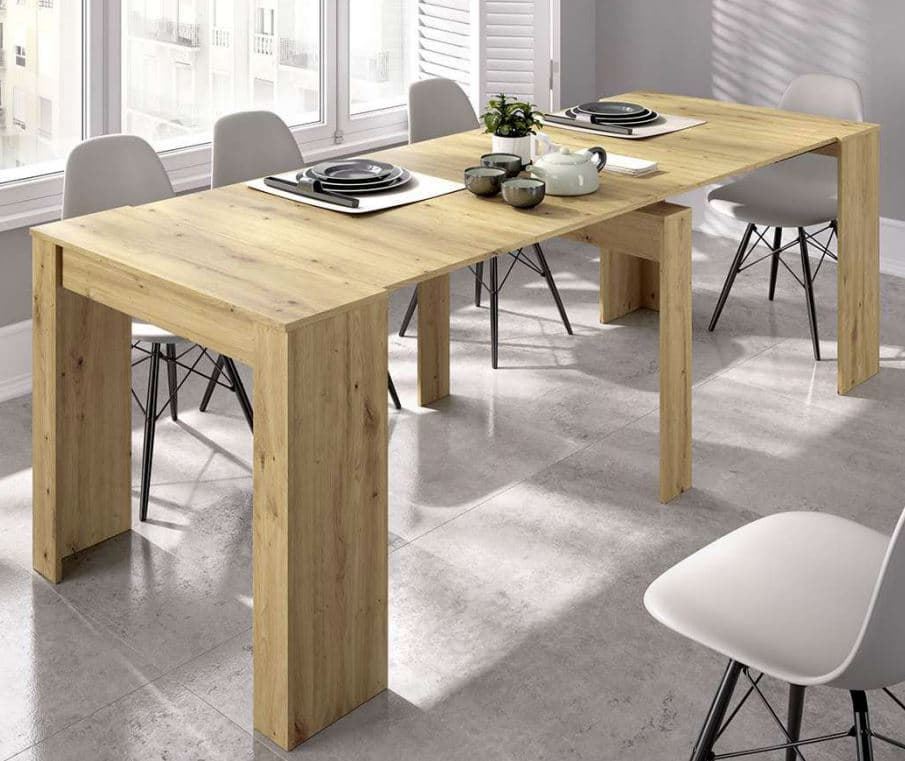 CONSOLA EXTENSIBLE A MESA DE COMEDOR 54-239x90 cm COLOR NORDIC - Imagen 1