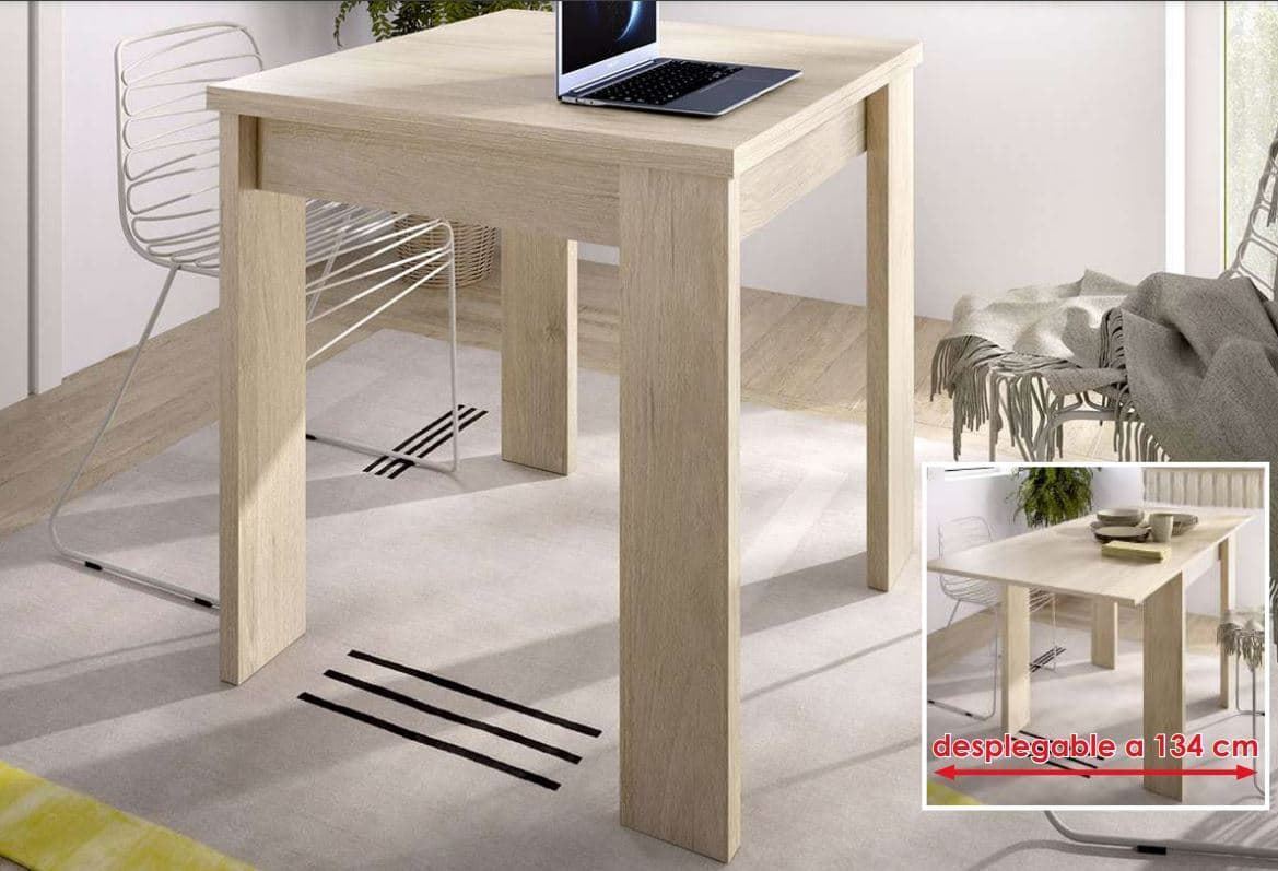 MESA AUXILIAR 67,10x67,10 cm COLOR MADERA NATURAL - Imagen 1