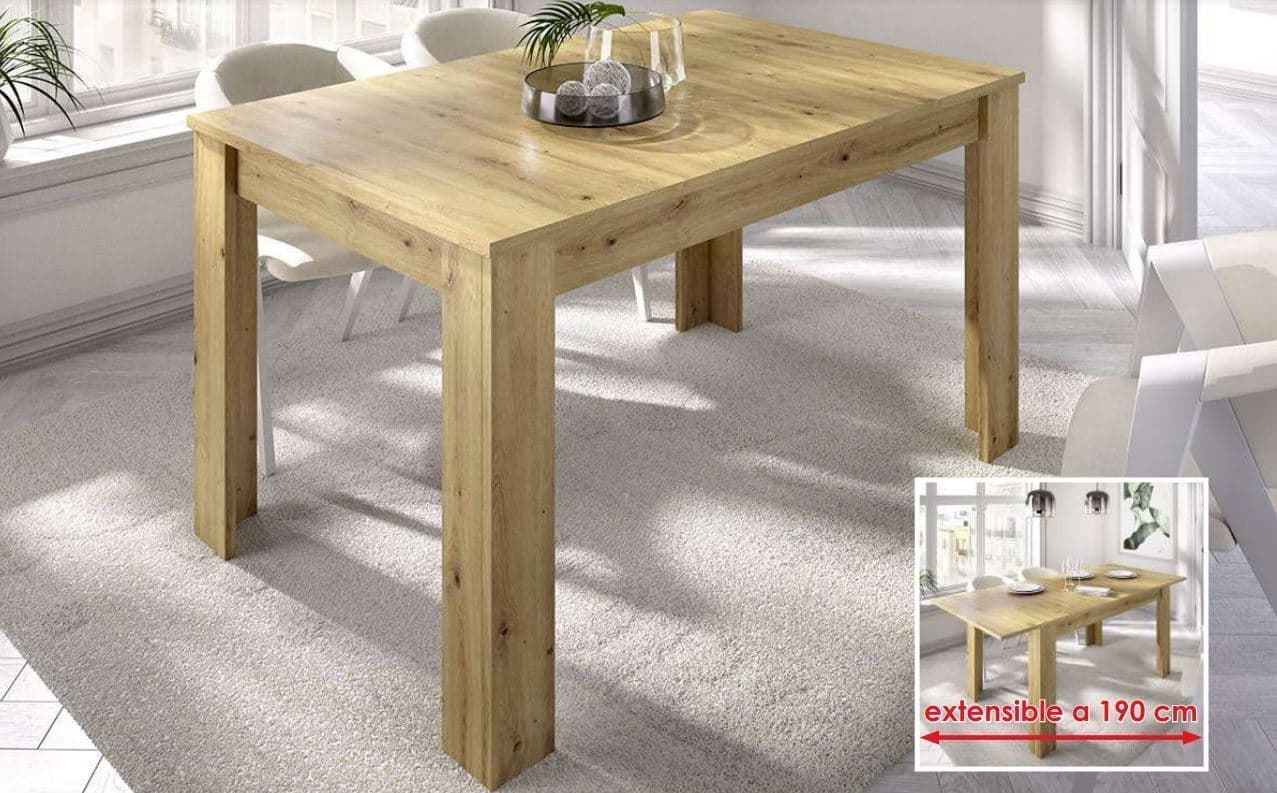 MESA EXTENSIBLE COMEDOR 140-190x90 cm - Imagen 1